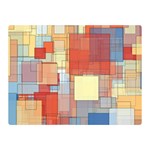 Art Abstract Rectangle Square Premium Plush Fleece Blanket (Mini) 35 x27  Blanket Front