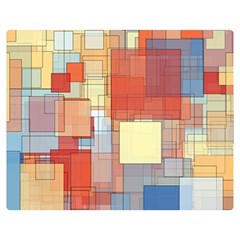 Art Abstract Rectangle Square Premium Plush Fleece Blanket (medium) by Ravend