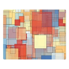 Art Abstract Rectangle Square One Side Premium Plush Fleece Blanket (large) by Ravend