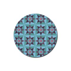 Floral Pattern Floral Motif Rubber Coaster (Round)