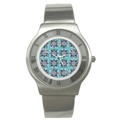 Floral Pattern Floral Motif Stainless Steel Watch