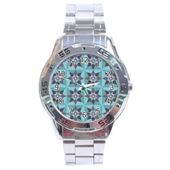 Floral Pattern Floral Motif Stainless Steel Analogue Watch by Ravend