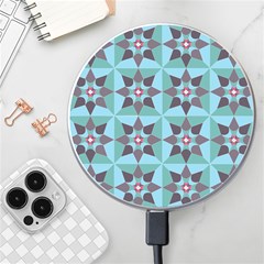 Floral Pattern Floral Motif Wireless Fast Charger(white) by Ravend