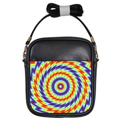 Mandala Kaleidoscope Background Girls Sling Bag by Ravend