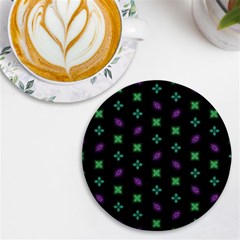 Pattern Background Bright Pattern Uv Print Round Tile Coaster by Ravend