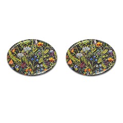 Mosaic Background Pattern Texture Cufflinks (oval) by Ravend