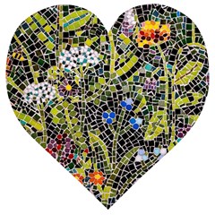 Mosaic Background Pattern Texture Wooden Puzzle Heart by Ravend