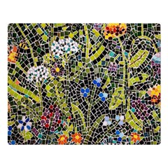 Mosaic Background Pattern Texture One Side Premium Plush Fleece Blanket (large) by Ravend