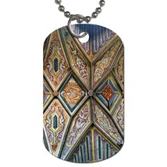 Church Ceiling Mural Architecture Dog Tag (two Sides) by Ravend