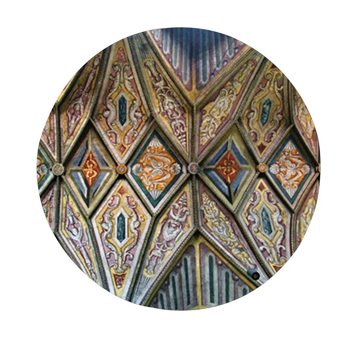 Church Ceiling Mural Architecture Mini Round Pill Box