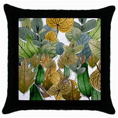 Sheet Autumn Color Drawing Throw Pillow Case (black) by Ravend