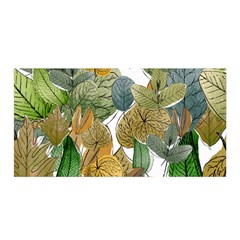 Sheet Autumn Color Drawing Satin Wrap 35  x 70 