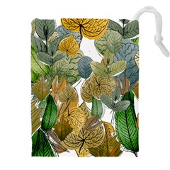 Sheet Autumn Color Drawing Drawstring Pouch (4xl) by Ravend