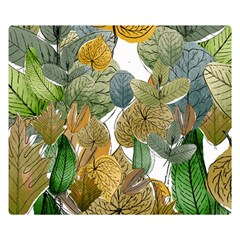 Sheet Autumn Color Drawing One Side Premium Plush Fleece Blanket (small) by Ravend