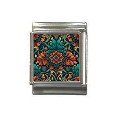 Flower Pattern Modern Floral Italian Charm (13mm)