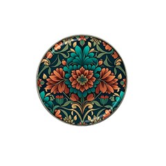 Flower Pattern Modern Floral Hat Clip Ball Marker (4 Pack) by Ravend