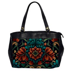 Flower Pattern Modern Floral Oversize Office Handbag by Ravend