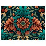 Flower Pattern Modern Floral One Side Premium Plush Fleece Blanket (Medium) 60 x50  Blanket Front