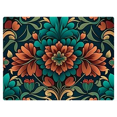 Flower Pattern Modern Floral Premium Plush Fleece Blanket (extra Small)