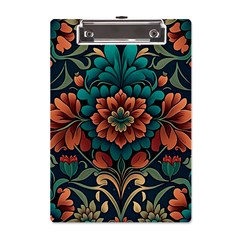 Flower Pattern Modern Floral A5 Acrylic Clipboard