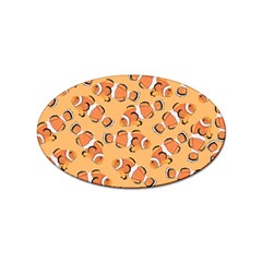 Fish Clownfish Orange Background Sticker (oval) by Ravend