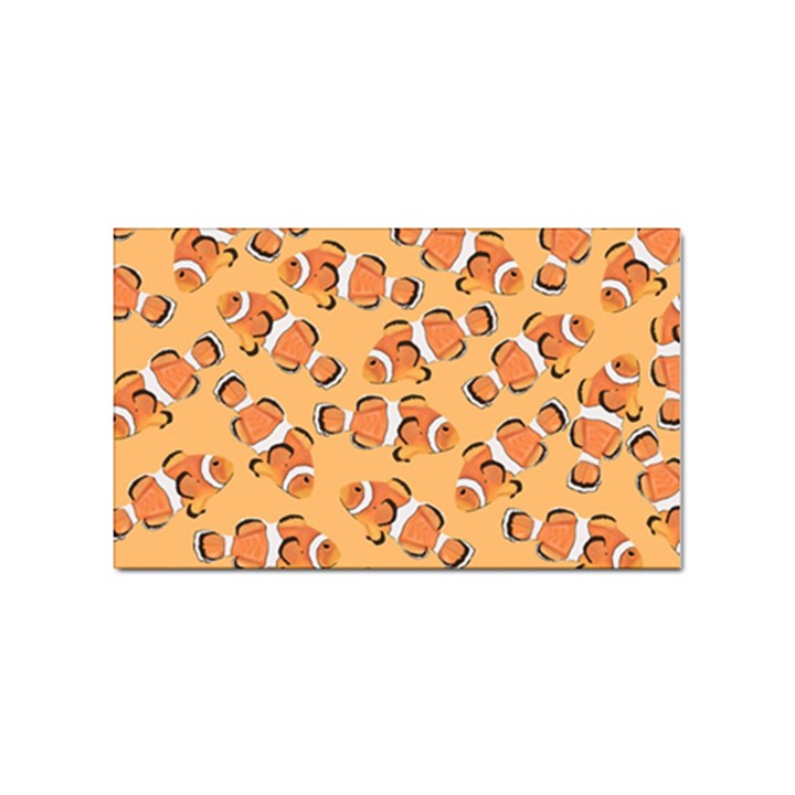 Fish Clownfish Orange Background Sticker (Rectangular)