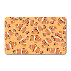 Fish Clownfish Orange Background Magnet (rectangular) by Ravend