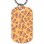 Fish Clownfish Orange Background Dog Tag (One Side) Front