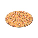 Fish Clownfish Orange Background Sticker Oval (10 pack) Front