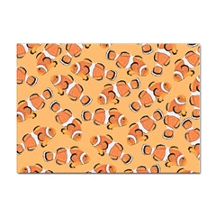 Fish Clownfish Orange Background Sticker A4 (10 Pack) by Ravend