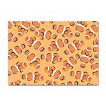 Fish Clownfish Orange Background Sticker A4 (10 pack) Front