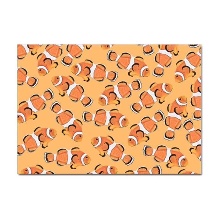 Fish Clownfish Orange Background Sticker A4 (10 pack)