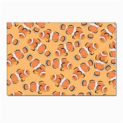 Fish Clownfish Orange Background Postcards 5  X 7  (pkg Of 10) by Ravend