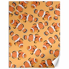 Fish Clownfish Orange Background Canvas 12  X 16  by Ravend