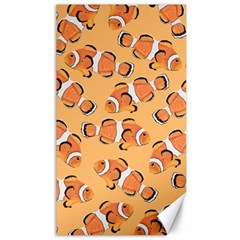 Fish Clownfish Orange Background Canvas 40  X 72  by Ravend