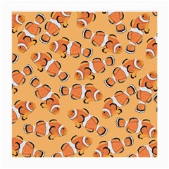 Fish Clownfish Orange Background Medium Glasses Cloth (2 Sides) by Ravend