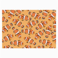 Fish Clownfish Orange Background Large Glasses Cloth by Ravend