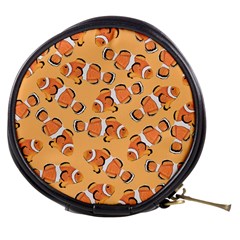 Fish Clownfish Orange Background Mini Makeup Bag by Ravend