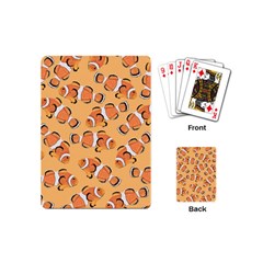 Fish Clownfish Orange Background Playing Cards Single Design (mini) by Ravend