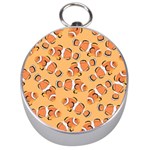 Fish Clownfish Orange Background Silver Compasses Front