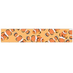 Fish Clownfish Orange Background Large Premium Plush Fleece Scarf  by Ravend