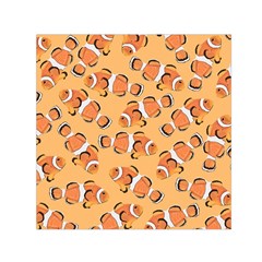 Fish Clownfish Orange Background Square Satin Scarf (30  X 30 ) by Ravend