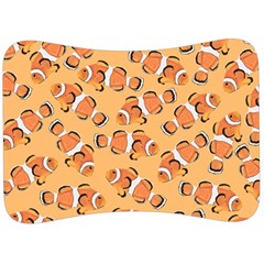 Fish Clownfish Orange Background Velour Seat Head Rest Cushion by Ravend