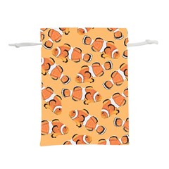 Fish Clownfish Orange Background Lightweight Drawstring Pouch (s) by Ravend