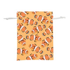 Fish Clownfish Orange Background Lightweight Drawstring Pouch (l) by Ravend