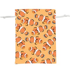 Fish Clownfish Orange Background Lightweight Drawstring Pouch (xl) by Ravend