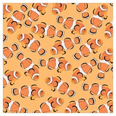 Fish Clownfish Orange Background Lightweight Scarf  by Ravend