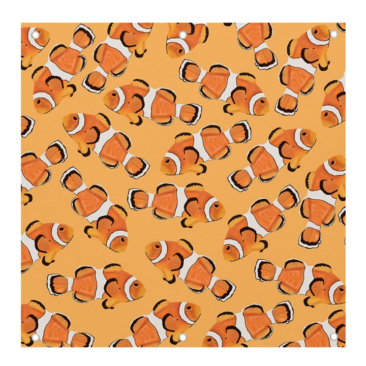 Fish Clownfish Orange Background Banner and Sign 4  x 4 