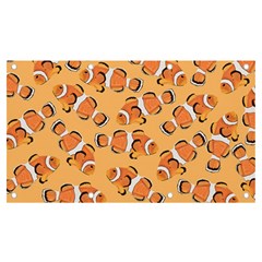 Fish Clownfish Orange Background Banner And Sign 7  X 4  by Ravend