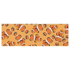 Fish Clownfish Orange Background Banner And Sign 12  X 4  by Ravend